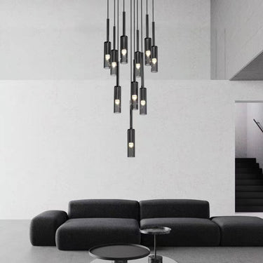 black modern chandelier